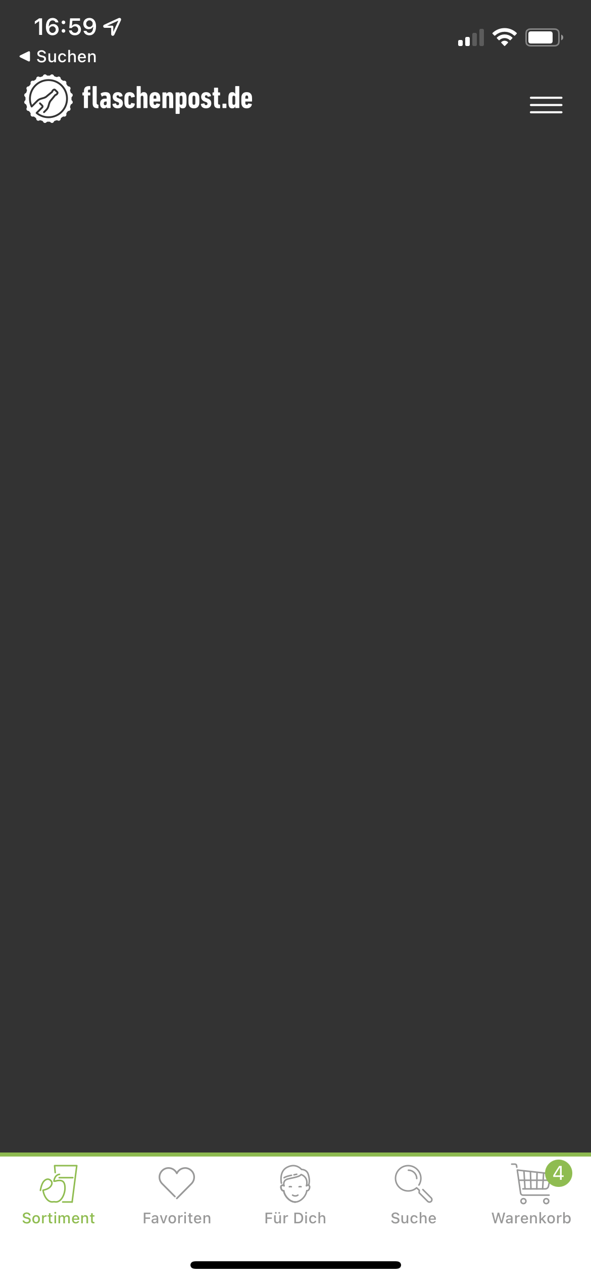 Flaschenpost App Screenshot
